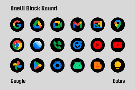 OneUI Black - Round Icon Pack Screenshot
