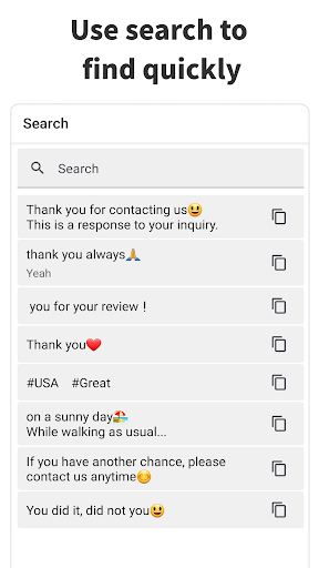 Screenshot of Copipe - Quick copy and paste