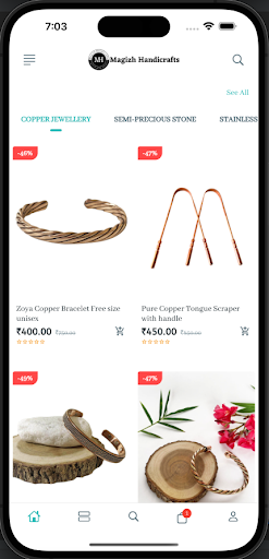 Android application Magizh Handicrafts | Online screenshort