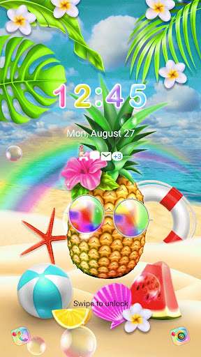Summer Pineapple - Wallpaper Screen 2