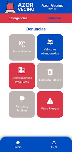 Android application ALERTA AZOR screenshort