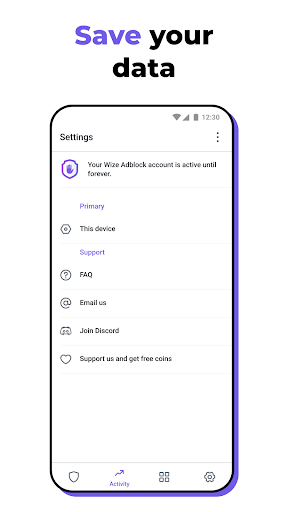 Screenshot of Wize AdBlock VPN