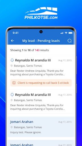 Philkotse SellerApp Screen 2