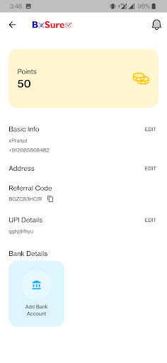 BSure Rewards Screen 3