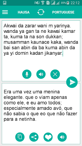 Hausa Portuguese Translator Screen 2