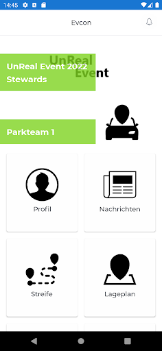 Android application Evcon screenshort