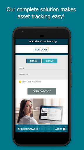 Android application GoCodes Asset Tracking screenshort