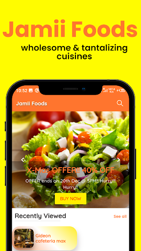 Android application Jamii Foods screenshort