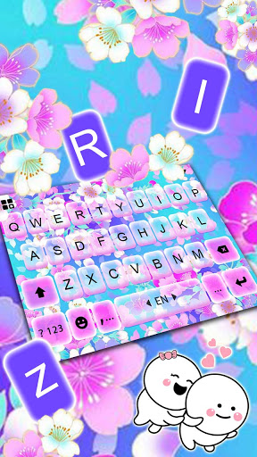 Bright Flowers 2 Keyboard Back Screen 2