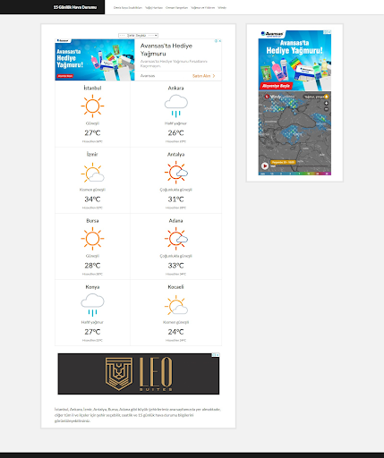 Android application 15 Günlük Hava Durumu screenshort