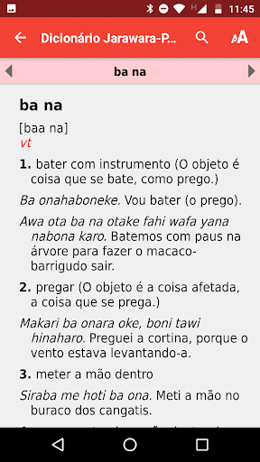 Android application Jarawara-Portuguese Dictionary screenshort