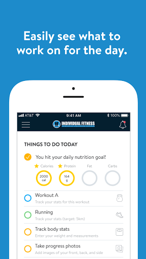 Android application Individual Fitness screenshort