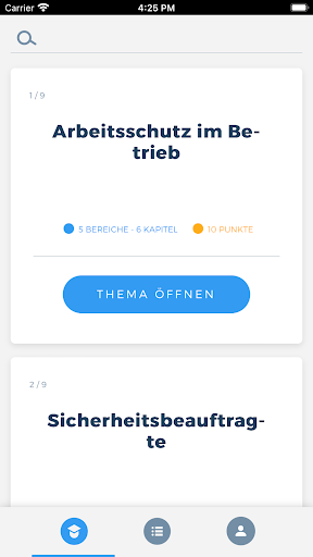 Android application Arbeitsschutzbeauftragte/r screenshort