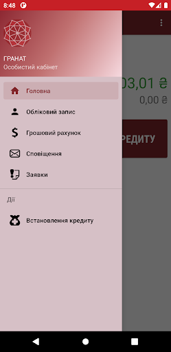 Гранат - Особистий кабінет Screen 3
