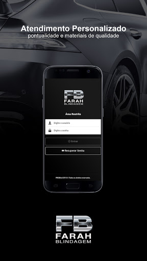 Android application Farah Blindagem screenshort