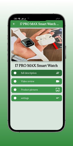 Android application I7 Pro Max Smart Watch help screenshort