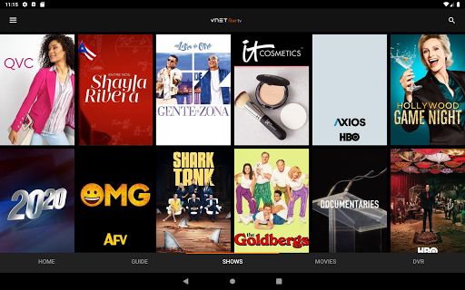Screenshot of VNET Fiber TV