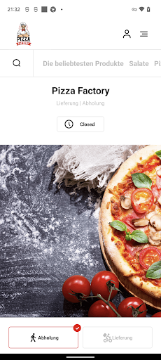 Android application Pizza Factory Eschweiler screenshort