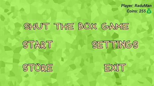 Android application Shut The Box screenshort