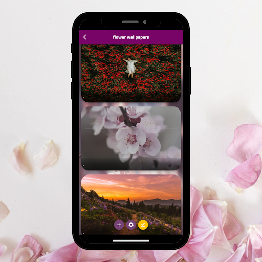 Android application flower wallpaper screenshort