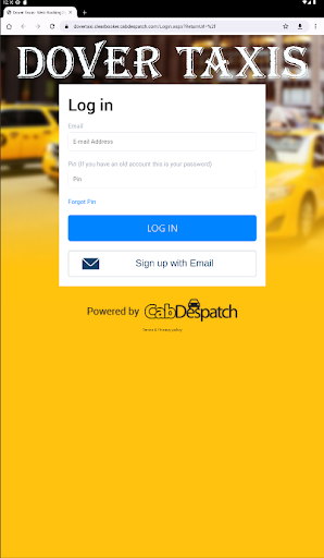 Android application Dover Taxis Online Booking App screenshort