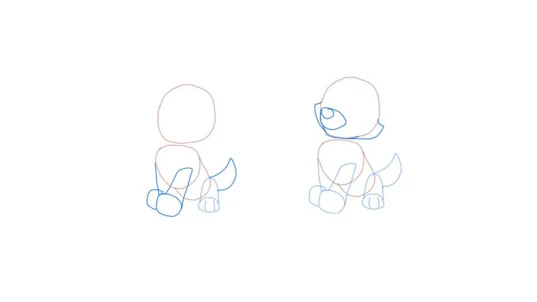 How to draw puppy