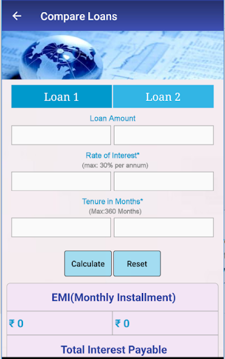 EMI & Loan Calculator Screen 3