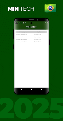 Bolsa Estudante - Calendário