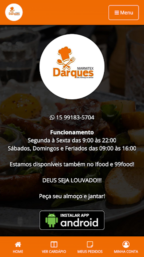 Android application Darques Restaurantes Assados screenshort