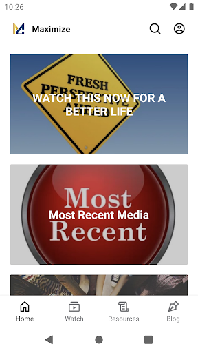 Android application Maximize CommonSense screenshort