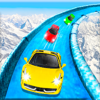 Frozen Water Slide Car Race: Aqua Park adventure