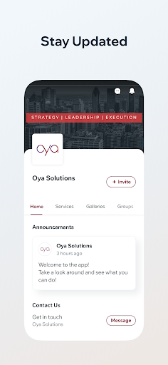 Oya Solutions Screen 2