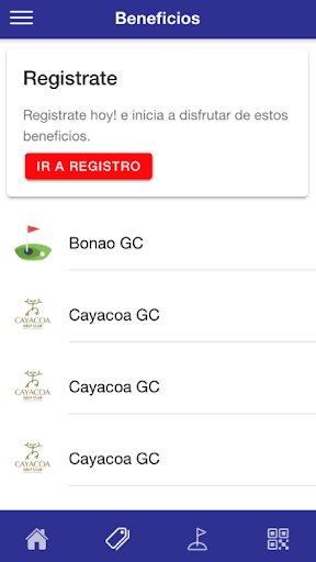 Android application Fedogolf screenshort