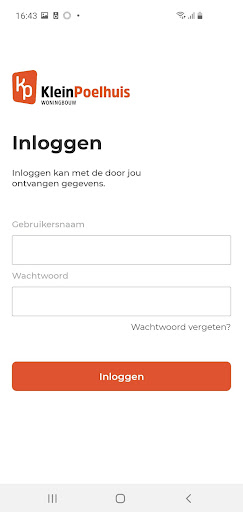 Android application Klein Poelhuis Woningbouw screenshort