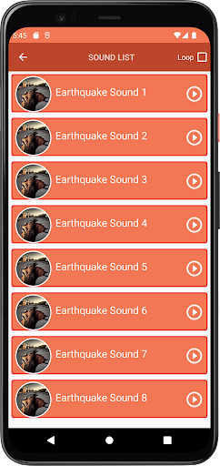 Earthquake Sounds Screen 3