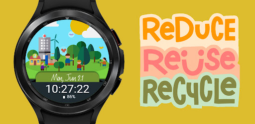 Android application Earth Animated Watch Face screenshort