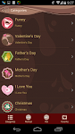 screenshot of Handcent 6 Skin Valentine2013