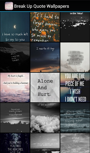 Android application Break Up Quote Wallpapers screenshort