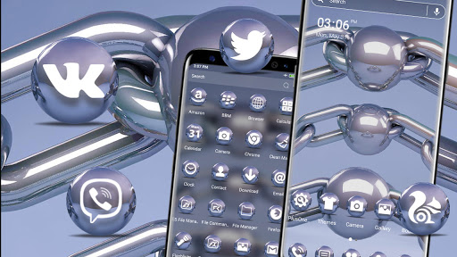 Android application Metal Chain Ball Theme screenshort