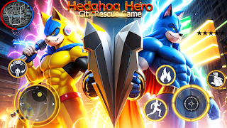 Super Hedgehog Rope Hero Game - Screenshot 1