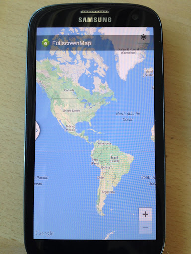 Android application FullscreenMap screenshort
