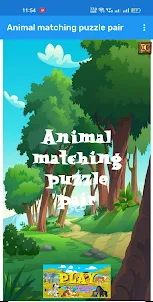 Animal matching puzzle pair