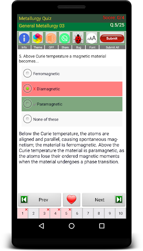 Metallurgy Quiz and eBook Screen 3