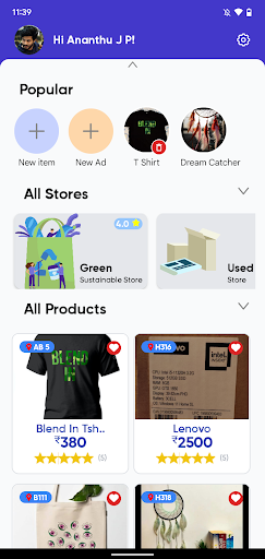 Android application Green Store screenshort