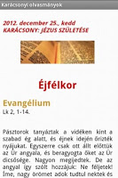 screenshot of Napi evangélium