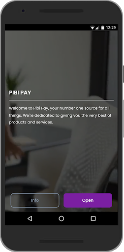 Android application Pibi Pay screenshort