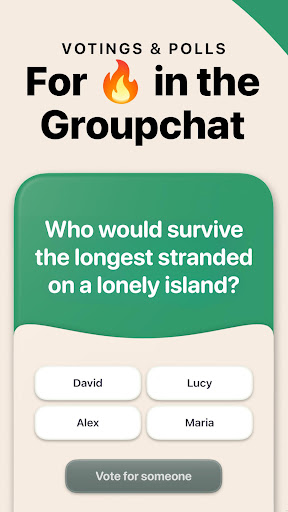 Android application askUs: Whos most likely to screenshort