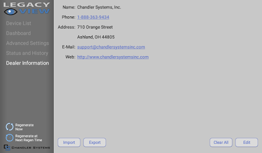 Legacy View screenshot