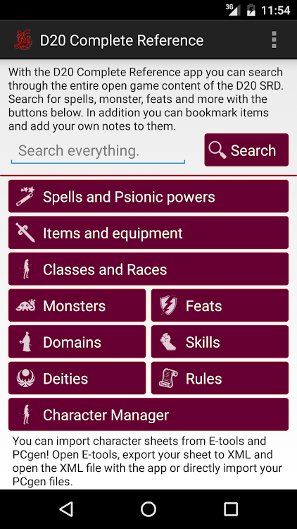 D20 Complete Reference - New - (Android)