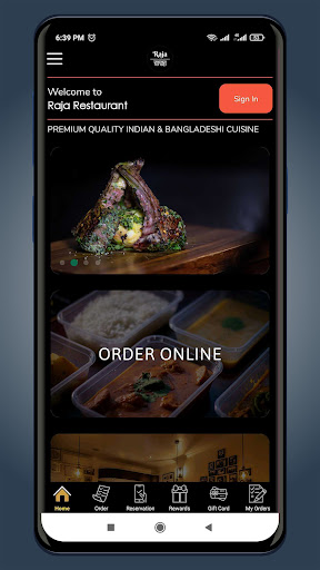 Android application Raja Restaurant screenshort